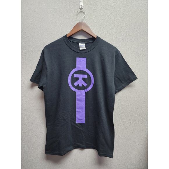 Y2K Twin Method Nu Metal Band Tee Medium Purple Logo Black Shirt - Picture 1 of 7